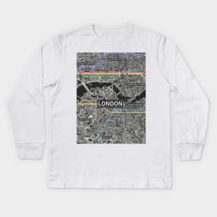 London Subway underground map Kids Long Sleeve T-Shirt